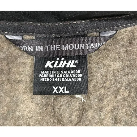 KÜHL Interceptr VestMen's Size XXL Full Zip Fleece Outdoor Hiking Brown